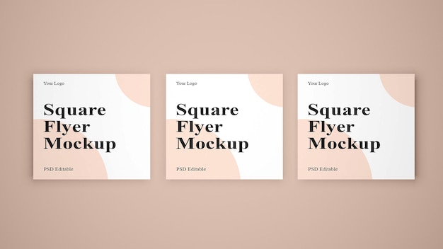PSD square flyer mockup