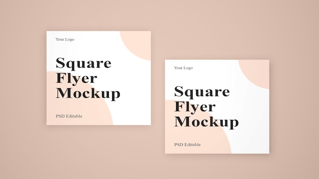 psd square flyer mockup