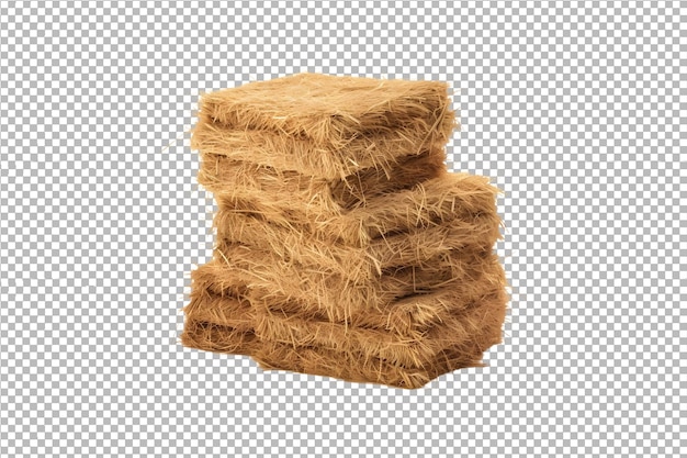 PSD psd square hay bales isolated on transparent background