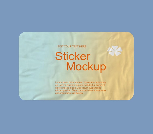 PSD psd square sticker for mockup