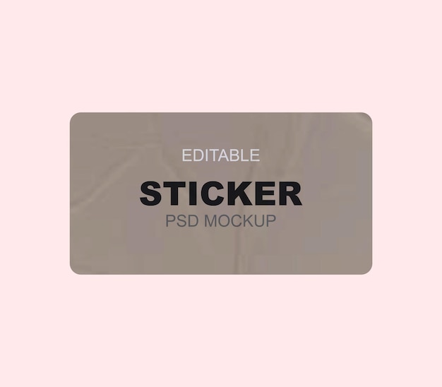 PSD psd square sticker voor mockup