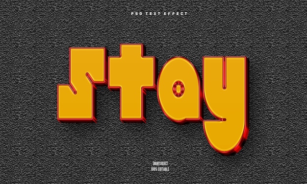 psd sstay 3d 편집 가능한 텍스트 효과