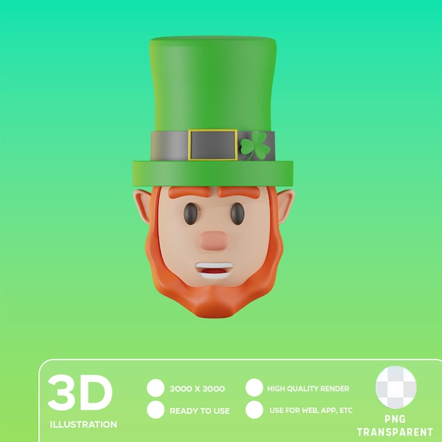 PSD St Patrick 3D-illustratie