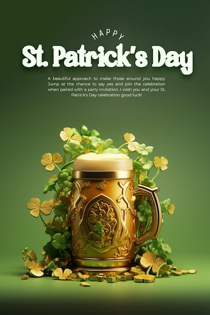 PSD psd st. patrick's day poster banner