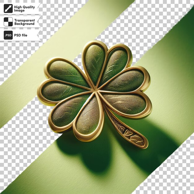 Psd st patricks day background with flower on transparent background with editable mask layer