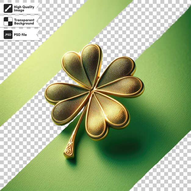 PSD psd st patricks day background with flower on transparent background with editable mask layer