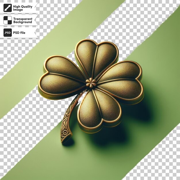 PSD psd st patricks day background with flower on transparent background with editable mask layer