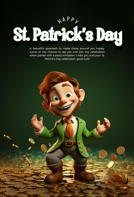 Psd st patricks day poster banner