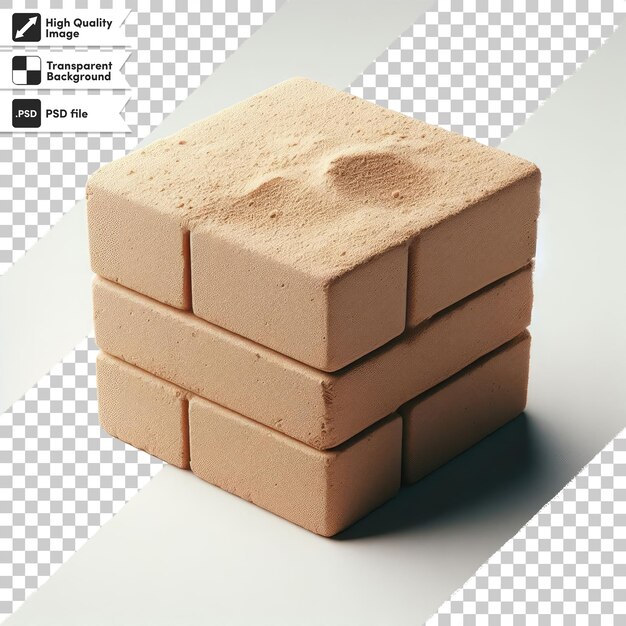 PSD psd stack of bricks on transparent background with editable mask layer