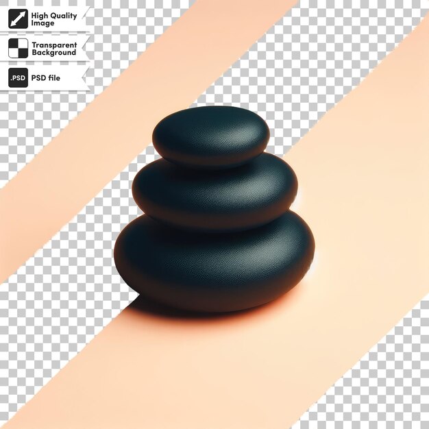 PSD psd stack of zen stones on transparent background