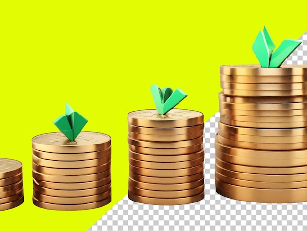 Psd of stacks of dollars transparent background