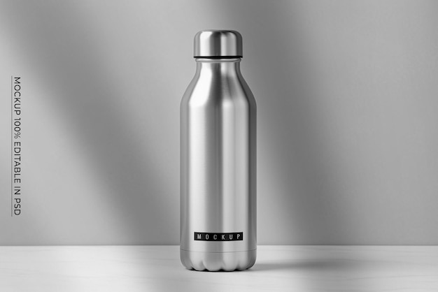 PSD psd stainless steel water bottle mockup