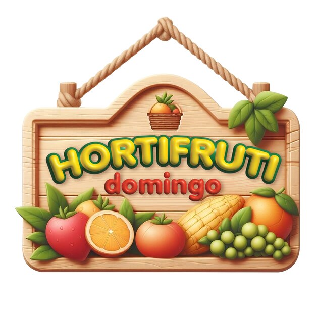 Psd марка для hortifruti и супермаркета искусства hortifruti и супермаркета 3d стиля логотипа с редактируемым.