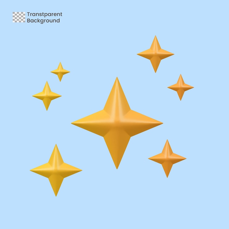 PSD star icon isolated 3d render illustration
