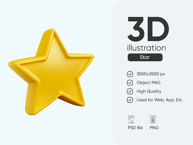 PSD star icon for website or app