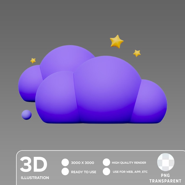 PSD illustrazione psd starry night 3d