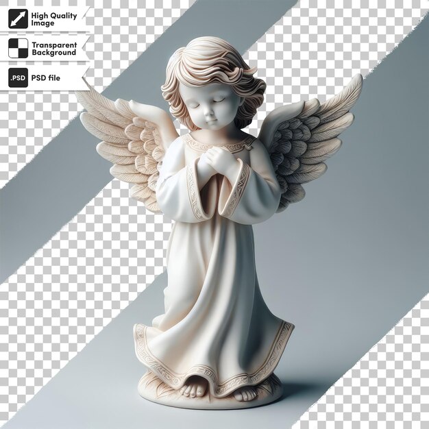 PSD psd statue of a angel on transparent background