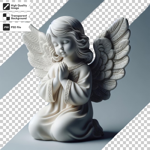 PSD psd statue of a angel on transparent background