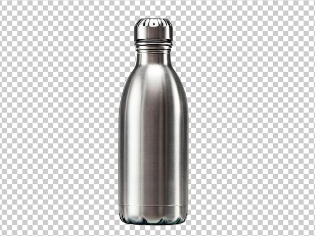 PSD psd of a steel bottle on transparent background