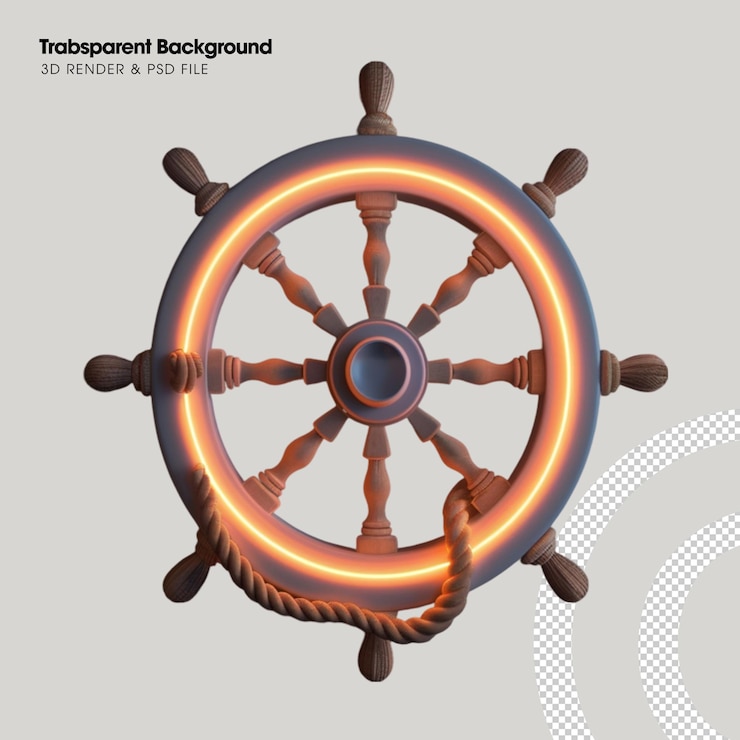 PSD psd steering wheel element isolated 3d object
