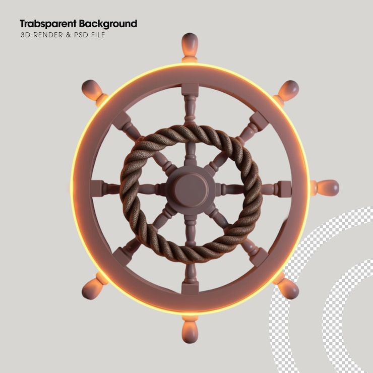 PSD psd steering wheel element isolated 3d object