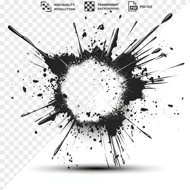 Psd stencil spray marks vector symbol shadow blast on a isolated background