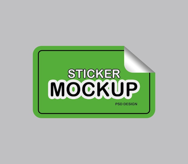 Psd sticker design voor mockup