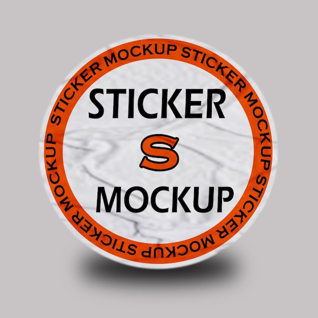PSD ステッカーモックアップ