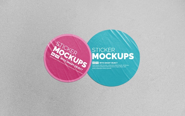 PSD psd sticker mockup