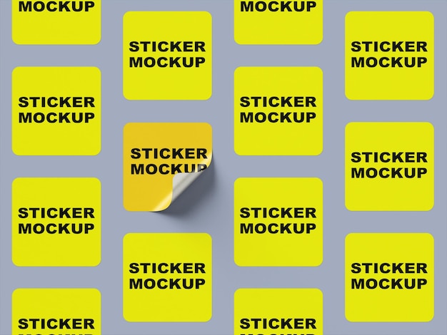 PSD psd stickers mock up