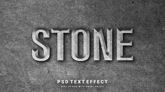 psd stone text effect