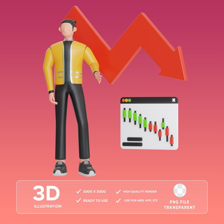 PSD psd stopt winst-verlies 3d-illustratie