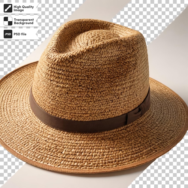 PSD psd straw hat on transparent background with editable mask layer