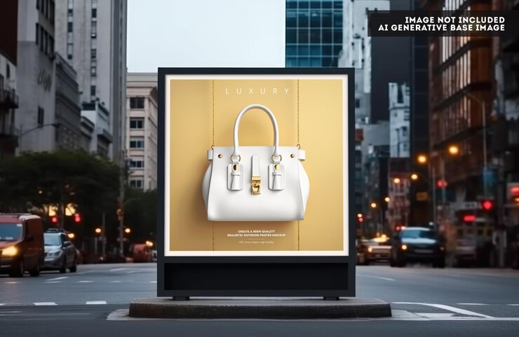 Psd street poster mockup