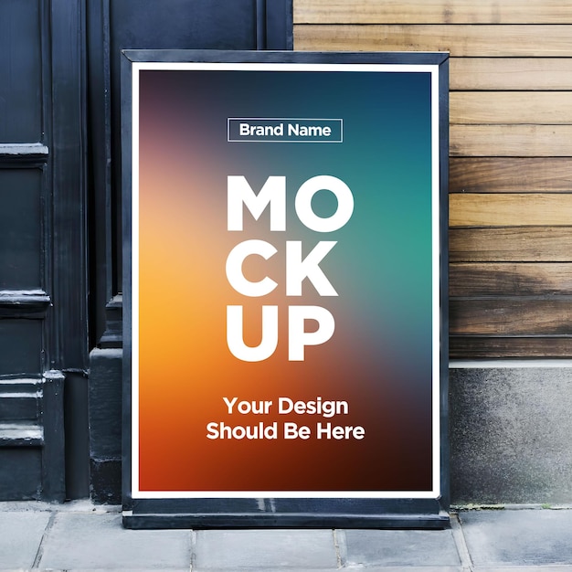 PSD street poster mockup