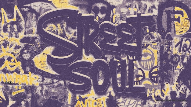 PSD street soul graffiti-teksteffekt