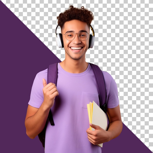 Psd studio portret van jonge tiener student jongen