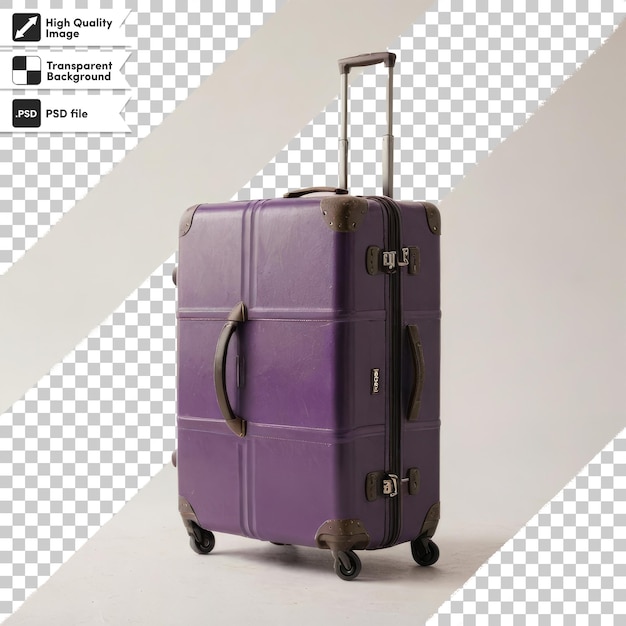 Psd suitcase for travel on transparent background with editable mask layer