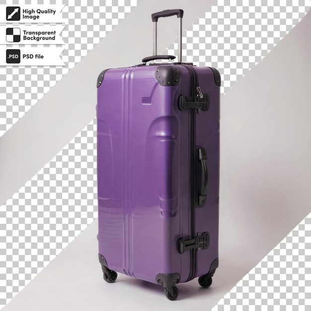 Psd suitcase for travel on transparent background with editable mask layer