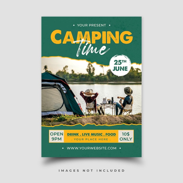 PSD psd summer camp flyer template