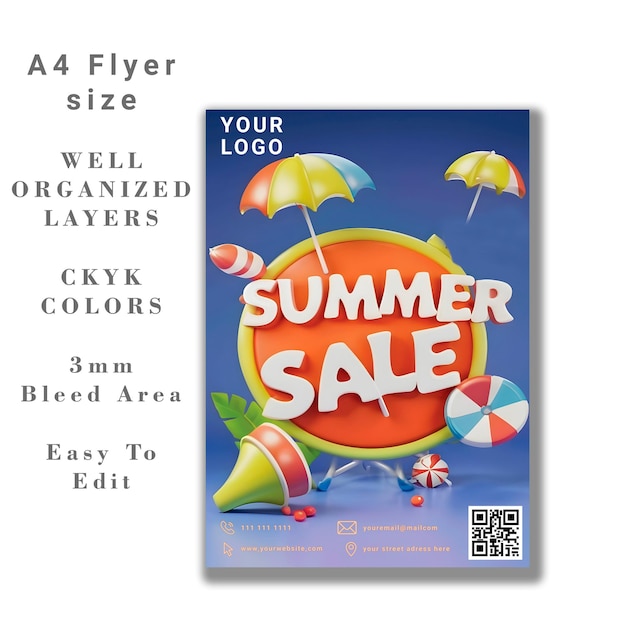 PSD psd summer sale flyer