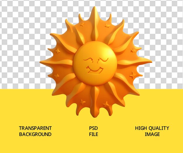 psd sun 3d icon