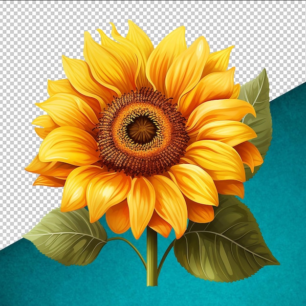 PSD psd sunflower on transparent background