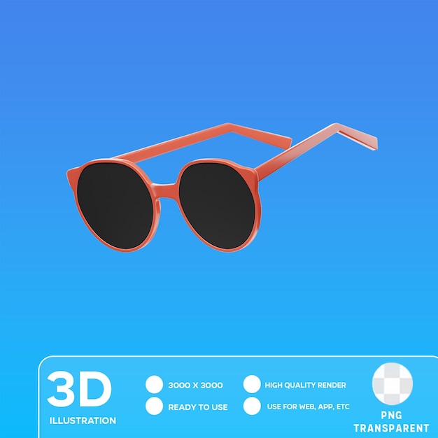 PSD psd sunglasses 3d illustration