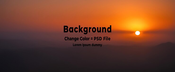 PSD psd サンライズボケ 抽象的なオレンジ色の背景