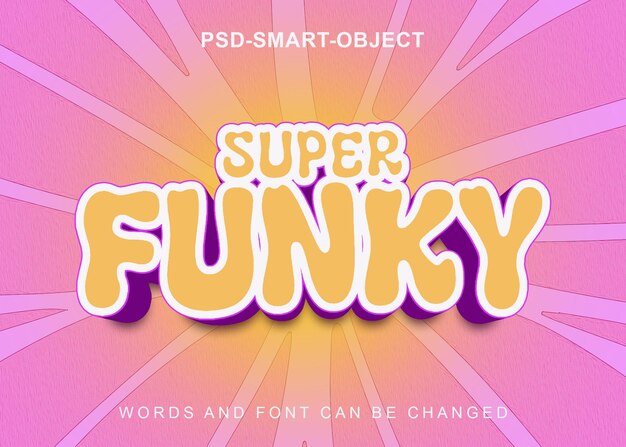 psd super funky text effect