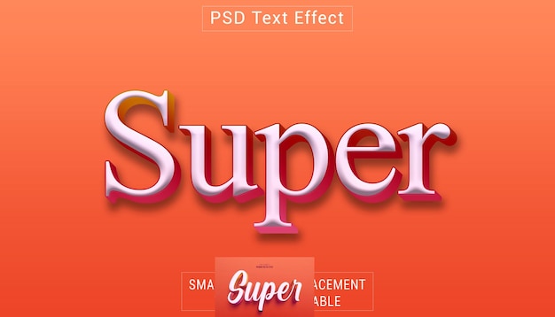 psd super logo text style effect