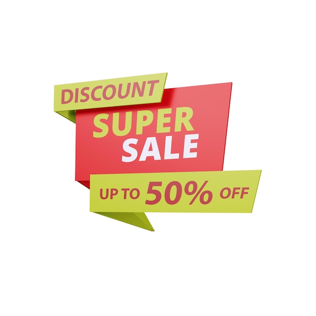 PSD super offer 3d render