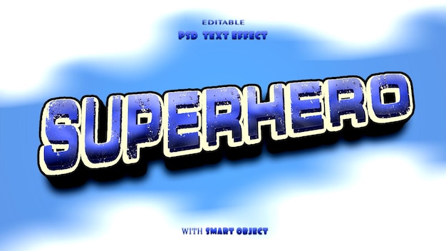 Psd superhero editable text effect