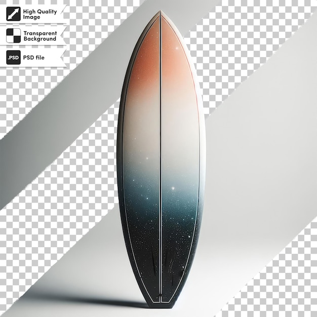 PSD psd surfboard at the beach on transparent background with editable mask layer